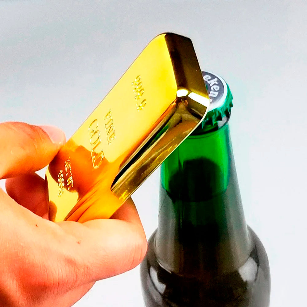 minakira Gold Bar Bottle Opener – Sleek Metallic Bar Tool